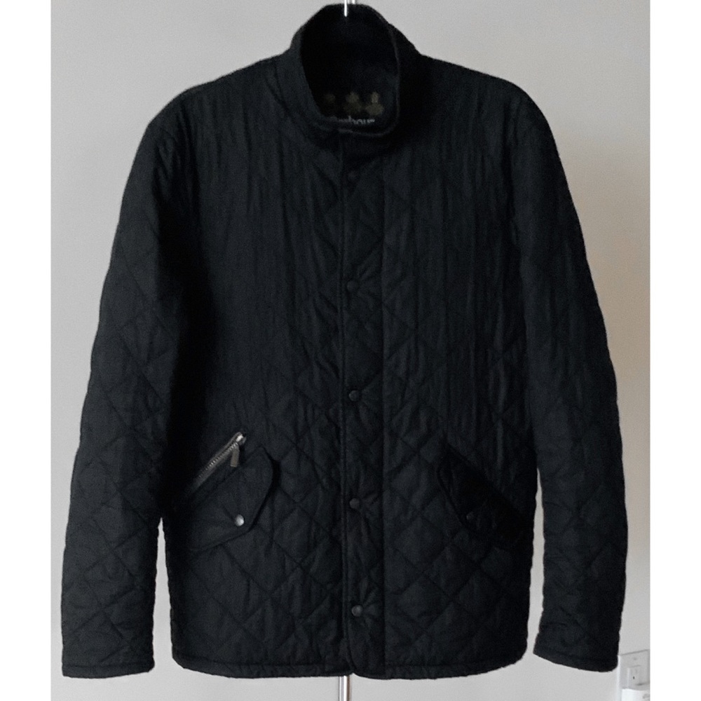 Barbour Black Men’s Powell Quilted Jacket Size S